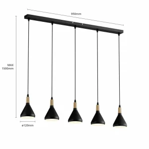 Flash Sale Lindby suspension Arina, 100 cm, noir, à 5 lampes