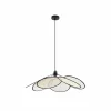 Flash Sale Lindby suspension Astraia, naturel/noir, lin, Ø 80 cm