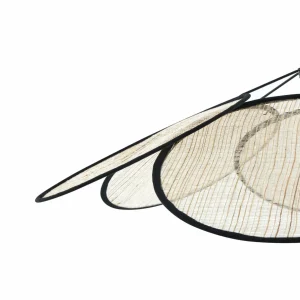 Flash Sale Lindby suspension Astraia, naturel/noir, lin, Ø 80 cm