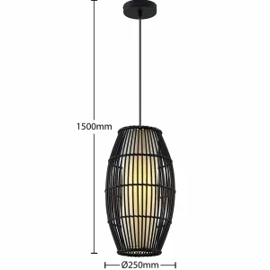 Fashion Lindby Svejamira suspension, bambou, ventre