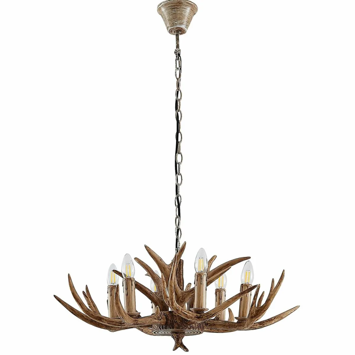 lindby_tejask_suspension_bois_de_cerf__lampes__cm_4.webp Best Sale Lindby Tejask suspension, bois de cerf, 6 lampes, 70 cm