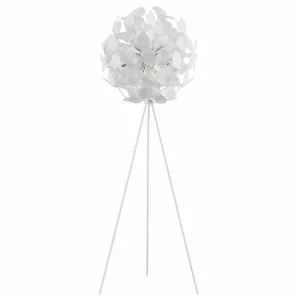Cheap Lindby Varika lampadaire avec abat-jour sphérique, blanc