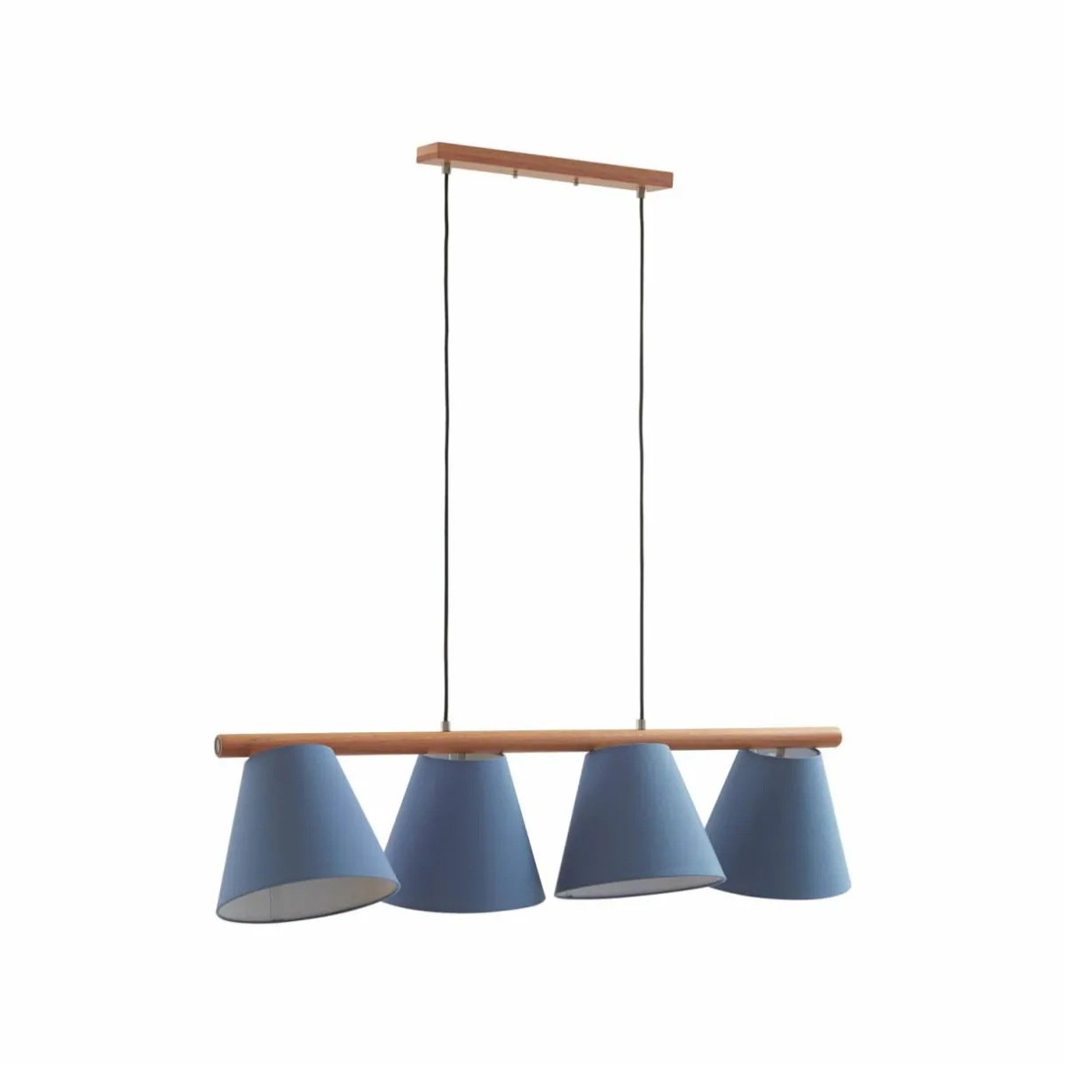 lucande_jinda_suspension_bois_tissu_bleu_0.webp Cheap Lucande Jinda suspension, bois, tissu bleu