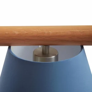 Cheap Lucande Jinda suspension, bois, tissu bleu
