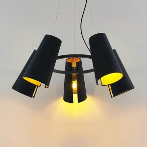 Shop Lucande Kemoni suspension, à cinq lampes