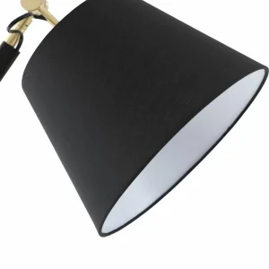 Discount Lucande Lampadaire Marvaine, noir/or, réglable