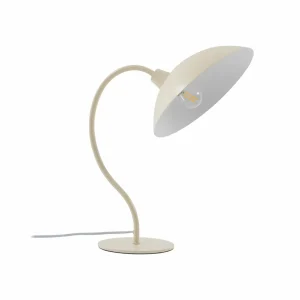 New Lucande lampe à poser Arvadon, beige, métal, hauteur 42,75 cm