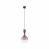 Outlet Lucande Lampe à suspendre Lyrisa, à 1 lampe, couleur cuivre, verre, 22cm