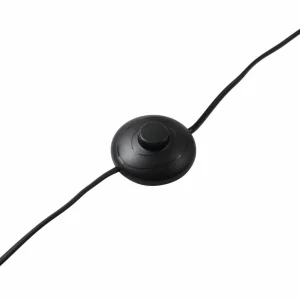 Store Lucande lampe sur pied Amona, noir, textile, 150 cm, tripode