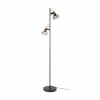 Store Lindby Lucande lampe sur pied Arinthea, à 2 lampes, noir, acier, E14