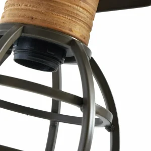 Store Lindby Lucande lampe sur pied Arinthea, à 2 lampes, noir, acier, E14