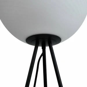 New Lucande lampe sur pied Kestralia, blanc, verre, Ø 35 cm, E27