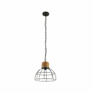 Fashion Lindby Lucande Suspension Arinthea, E27, noir, acier, cage