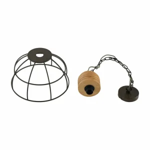 Fashion Lindby Lucande Suspension Arinthea, E27, noir, acier, cage