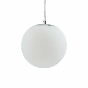 Best Sale Lucande Suspension Bidolo, chrome, verre, Ø 15 cm, IP44
