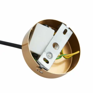Discount Lucande Suspension Bidolo, laiton, verre, 15 cm, IP44
