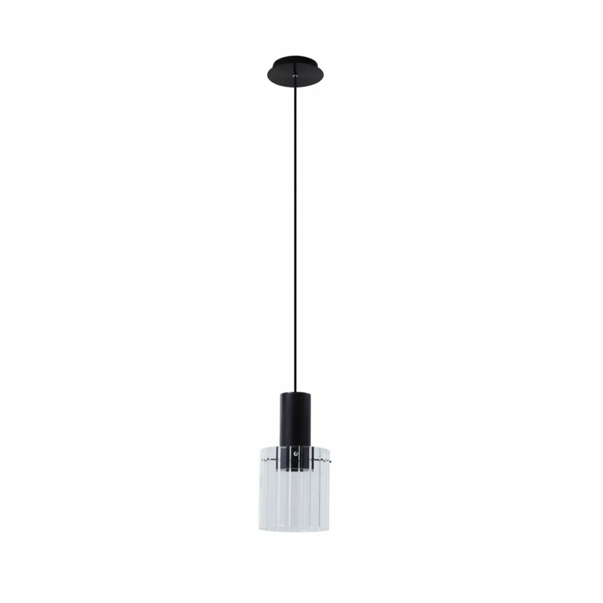 lucande_suspension_eirian___cm_noir_verre_e_0.webp Sale Lucande Suspension Eirian, Ø 18 cm, noir, verre, E27