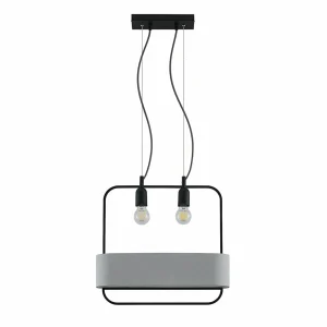 Best Lucande Teona suspension béton, à 2 lampes