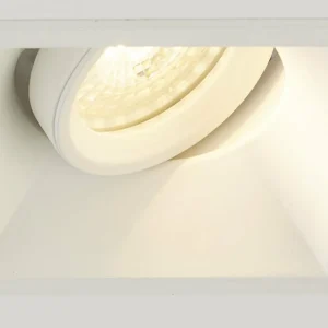 Clearance Searchlight Luminaire encastrable Slim Trim Square, blanc, 9 x 9 cm, aluminium, GU10