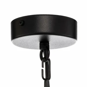 Store Domiluce Lustre Ampli, noir/doré, à huit lampes
