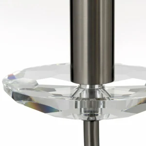 Clearance ORION Lustre Ariane, couleur nickel, Ø 50 cm, cristal, 3 lampes