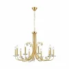 Hot ORION Lustre Ariane, doré, Ø 92 cm, cristal, 10 lampes