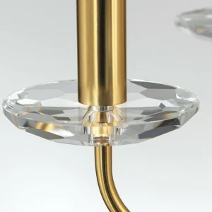 Best ORION Lustre Ariane, doré, Ø 67,5 cm, cristal, 6 lampes