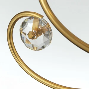 Best ORION Lustre Ariane, doré, Ø 67,5 cm, cristal, 6 lampes