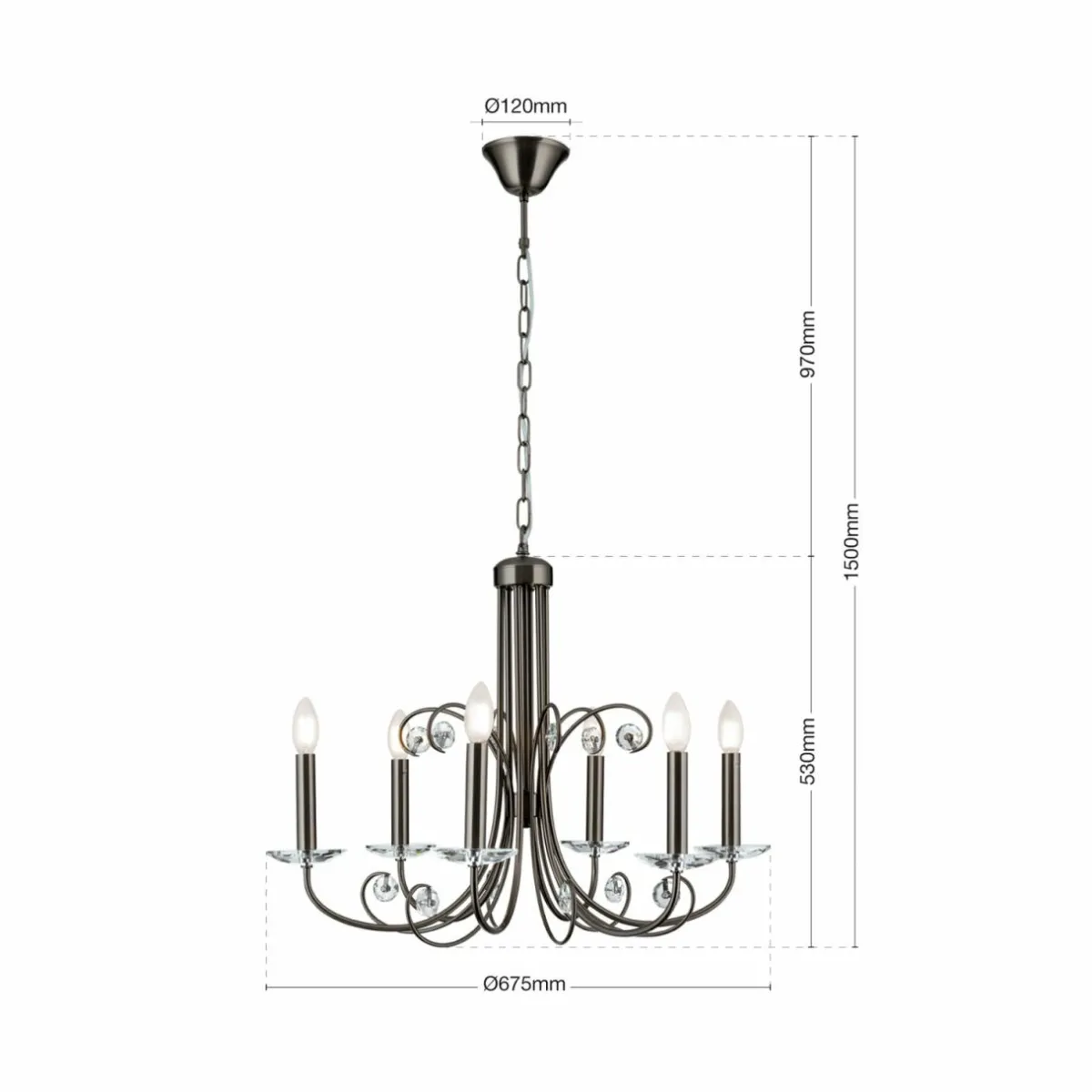lustre_ariane_nickel___cm_cristal__lampes_0.webp Hot ORION Lustre Ariane, nickel, Ø 67,5 cm, cristal, 6 lampes