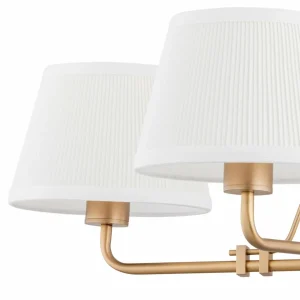Clearance Argon Lustre Atro à 4 lampes, doré ancien/blanc