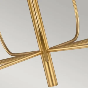 Clearance FEISS Lustre Brianna à neuf lampes laiton bruni