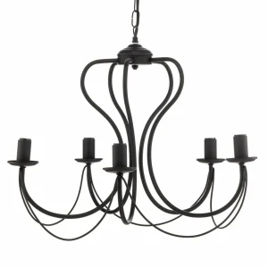 Discount ONLI Lustre Candela, noir, à 5 lampes