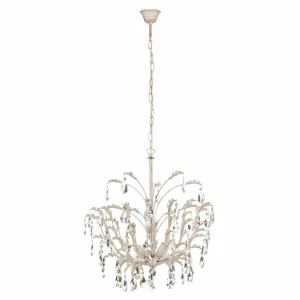 Shop ONLI Lustre Cesta, cinq lampes avec cristaux