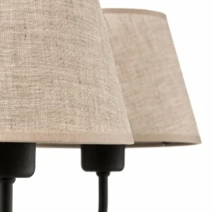 Store TK Lighting Lustre Chicago, abat-jour lin, cinq lampes