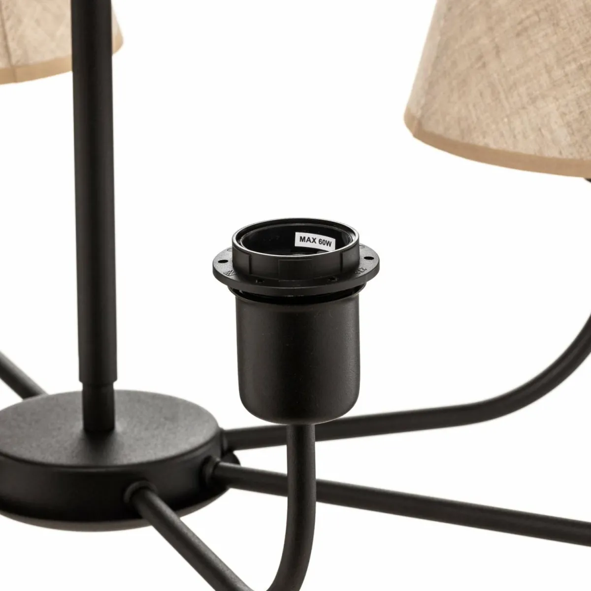 lustre_chicago_abatjour_lin_six_lampes_5.webp Clearance TK Lighting Lustre Chicago, abat-jour lin, six lampes
