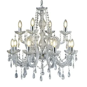 Sale Searchlight Lustre classique MARIE THERESE à 12 lampes chromé