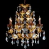 Best Clayre&Eef Lustre CR12 à 8 lampes, avec pendentif en verre