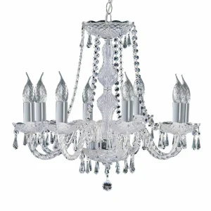 Discount Searchlight Lustre cristal à 8 lampes HALE