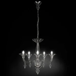 Best Sale Metallux Lustre Dedalo à 5 lampes chromé