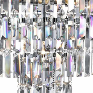 Sale Searchlight Lustre Empire avec prismes de cristal