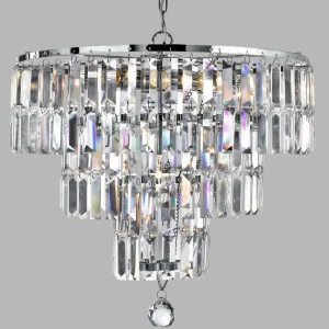 Sale Searchlight Lustre Empire avec prismes de cristal