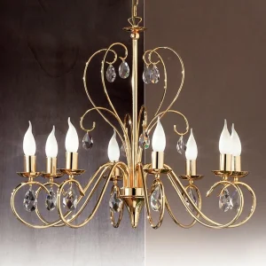 Store ORION Lustre gracieux FIORETTO 8 lampes doré