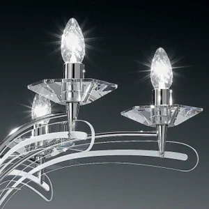 Best Sale Metallux Lustre ICARO à 6 lampes, av. verre cristal, chromé