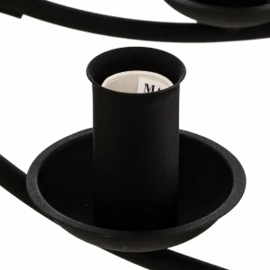 New Lamkur Lustre Kandela, à huit lampes, noir