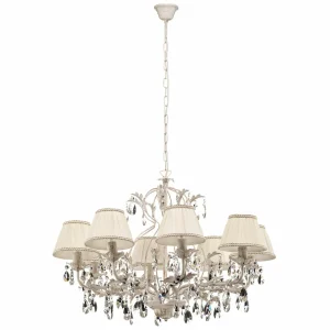 Store ONLI Lustre Karen à 8 lampes ivoire