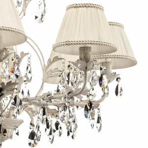 Store ONLI Lustre Karen à 8 lampes ivoire