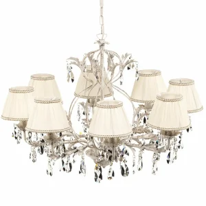 Store ONLI Lustre Karen à 8 lampes ivoire