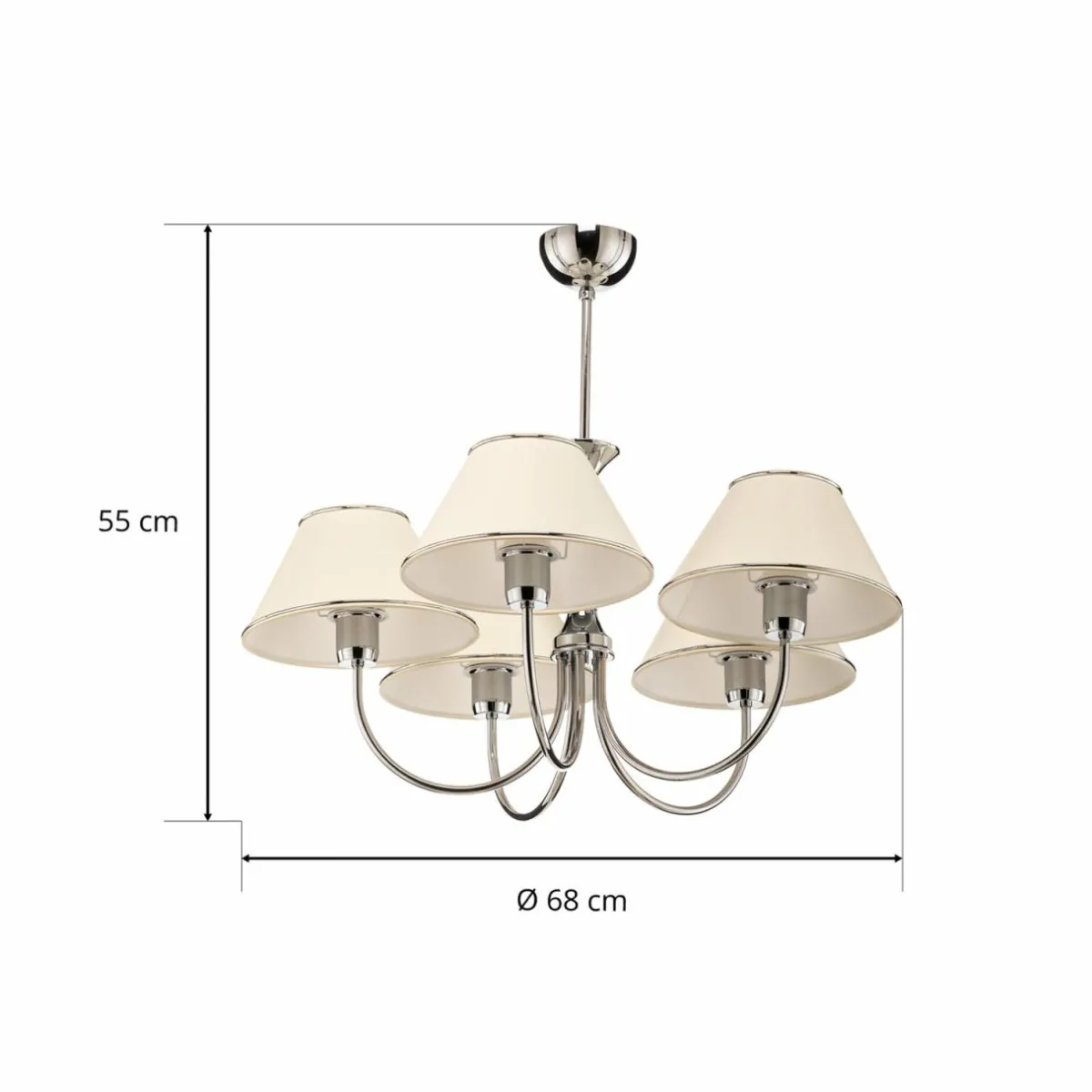 lustre_london_chromcrme___lampes_6.webp Online Jupiter Lustre London chromé/crème, à 5 lampes