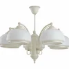 Fashion Alfa Lustre Lord, abat-jour en verre, à 5 lampes, blanc
