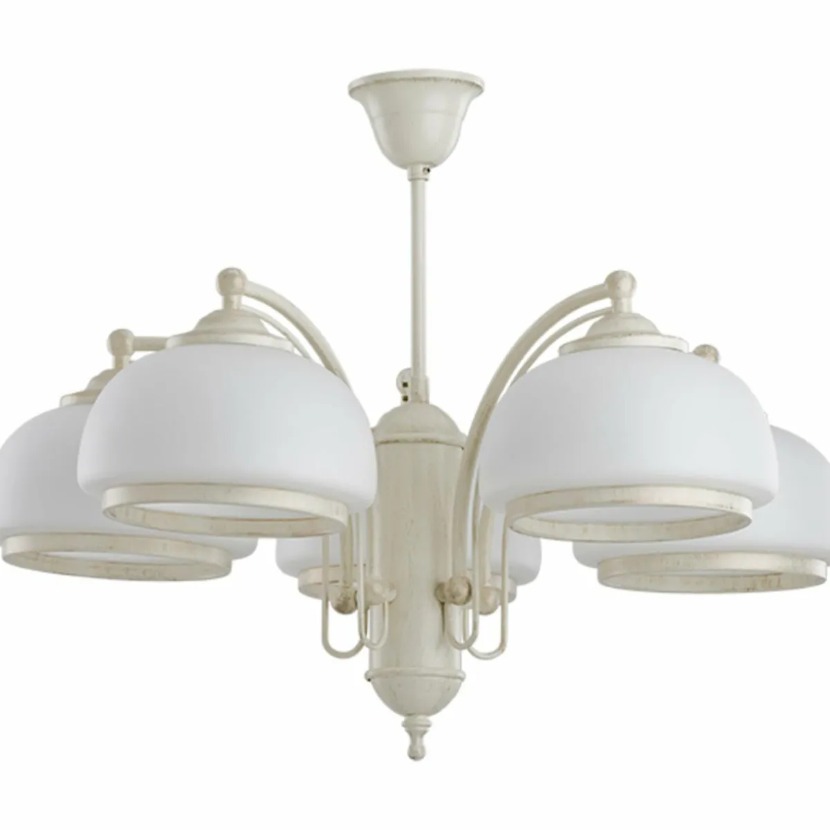 lustre_lord_abatjour_en_verre___lampes_blanc_0.webp Fashion Alfa Lustre Lord, abat-jour en verre, à 5 lampes, blanc